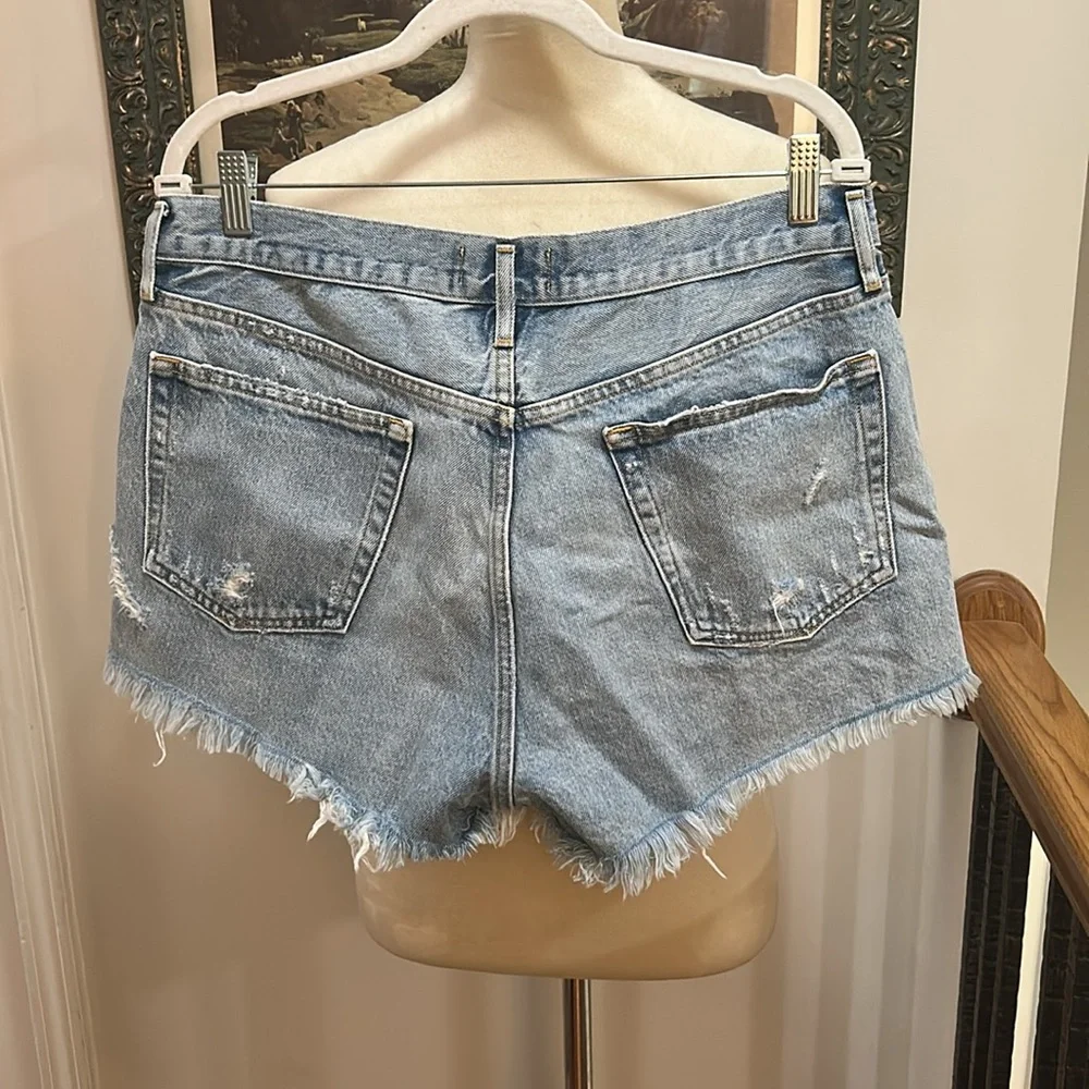 Agolde Light Blue Jean Shorts - Picture 6 of 11